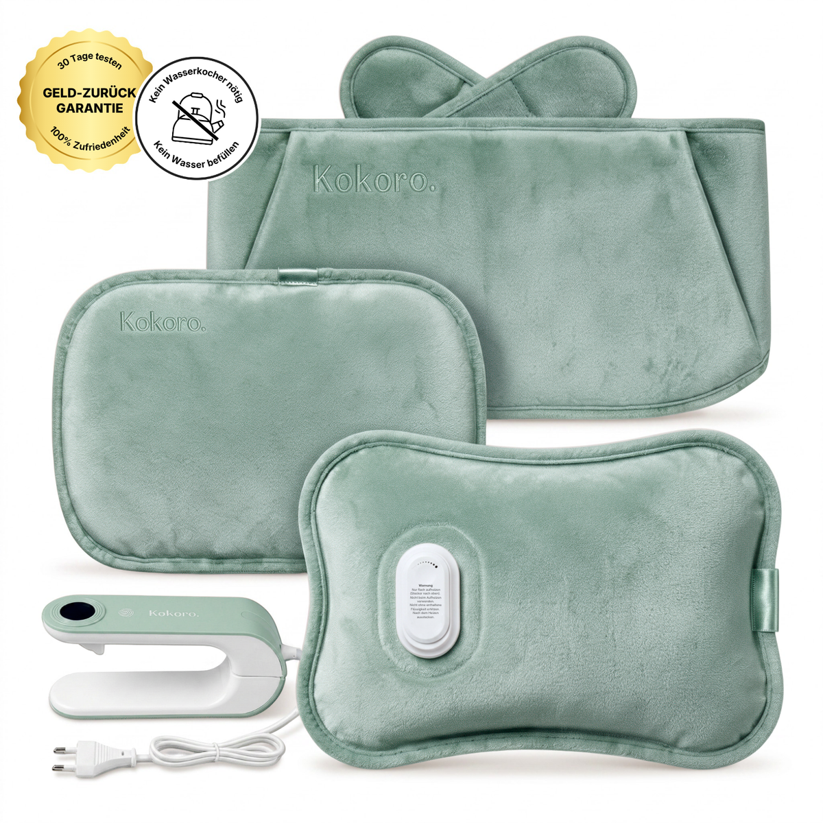 Kokoro Elektrische Wärmflasche Mint Snuggle